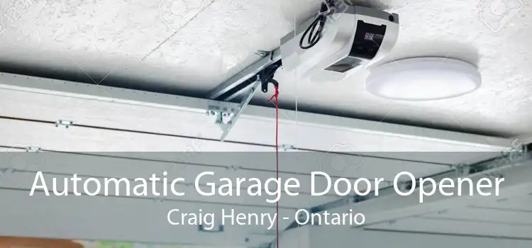 Automatic Garage Door Opener Craig Henry - Ontario