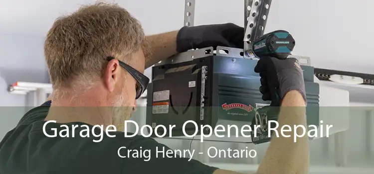 Garage Door Opener Repair Craig Henry - Ontario