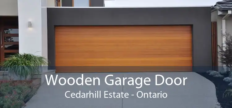 Wooden Garage Door Cedarhill Estate - Ontario