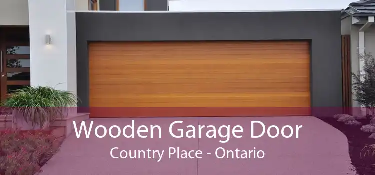Wooden Garage Door Country Place - Ontario