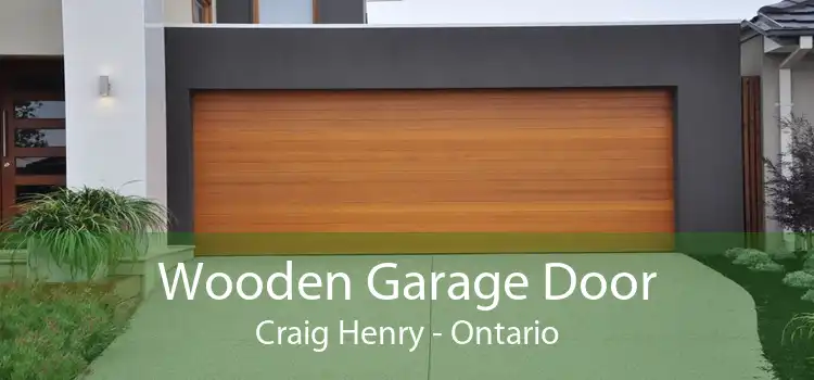 Wooden Garage Door Craig Henry - Ontario